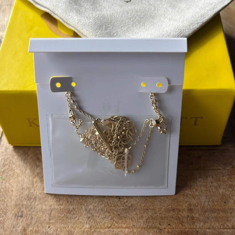 New Kendra Scott Ari Heart Multi Strand Necklace - Picture 2 of 6